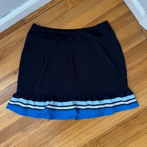 Addison Bay Navy Skirt with Blue and White Stripe Hem